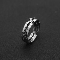 Punk Cool Style Solid Color Stainless Steel Unisex Rings main image 3