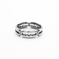 Punk Cool Style Solid Color Stainless Steel Unisex Rings main image 5