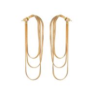 1 Pair Elegant Lady Tassel Solid Color Plating Copper 18k Gold Plated Earrings main image 2