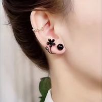 1 Pair Simple Style Flower Plating Inlay Alloy Artificial Crystal Ear Studs main image 2