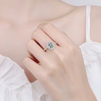 Luxurious Oval Sterling Silver Moissanite Zircon Rings In Bulk main image 4