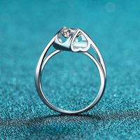 Lady Solid Color Sterling Silver Moissanite Zircon Rings In Bulk main image 4
