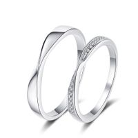 Simple Style Solid Color Sterling Silver Moissanite Rings In Bulk main image 5