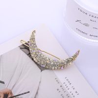Estilo Simple Luna Aleación Enchapado Embutido Perlas Artificiales Diamantes De Imitación Pinza Para El Cabello sku image 1