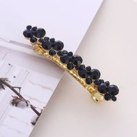 Women's Sweet Solid Color Metal Plating Inlay Artificial Pearls Rhinestones Hair Clip main image 2