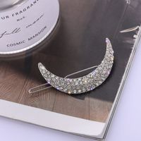 Style Simple Lune Alliage Placage Incruster Perles Artificielles Strass Pince À Cheveux sku image 2
