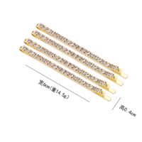 Simple Style Solid Color Metal Plating Inlay Rhinestones Hair Clip main image 5