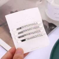 Simple Style Solid Color Metal Plating Inlay Rhinestones Hair Clip main image 4