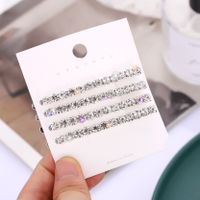 Simple Style Solid Color Metal Plating Inlay Rhinestones Hair Clip main image 3