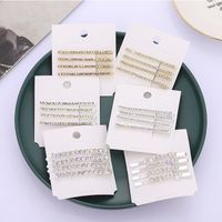 Simple Style Solid Color Metal Plating Inlay Rhinestones Hair Clip main image 1