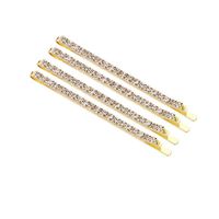 Simple Style Solid Color Metal Plating Inlay Rhinestones Hair Clip main image 2