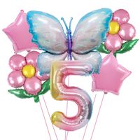 Date D'anniversaire Pastorale Fleur Papillon Film D'aluminium Intérieur Extérieur Fête Ballons sku image 23