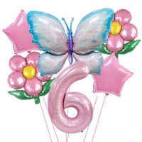 Date D'anniversaire Pastorale Fleur Papillon Film D'aluminium Intérieur Extérieur Fête Ballons sku image 15