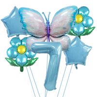 Geburtstag Pastoral Blume Schmetterling Aluminiumfolie Innen Draussen Gruppe Luftballons sku image 7