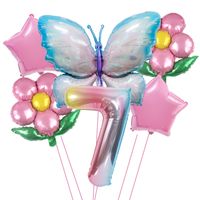 Geburtstag Pastoral Blume Schmetterling Aluminiumfolie Innen Draussen Gruppe Luftballons sku image 25