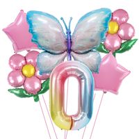 Geburtstag Schmetterling Aluminiumfolie Gruppe Luftballons sku image 10