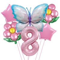 Date D'anniversaire Papillon Film D'aluminium Fête Ballons sku image 18