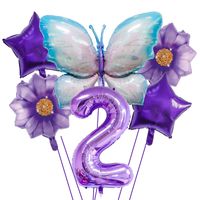 Geburtstag Schmetterling Aluminiumfolie Gruppe Luftballons sku image 32