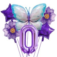 Geburtstag Schmetterling Aluminiumfolie Gruppe Luftballons sku image 40