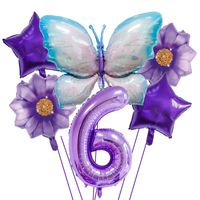 Date D'anniversaire Papillon Film D'aluminium Fête Ballons sku image 36