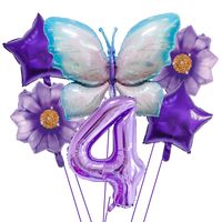 Birthday Pastoral Flower Butterfly Aluminum Film Indoor Outdoor Party Balloons sku image 31