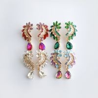 1 Pair Luxurious Geometric Inlay Alloy Glass Drop Earrings main image 10