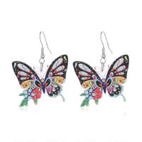 1 Pair Cute Butterfly Arylic Alloy Drop Earrings main image 2