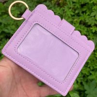 Unisex Color Block Plaid Flower Pu Leather Zipper Buckle Card Holders sku image 24