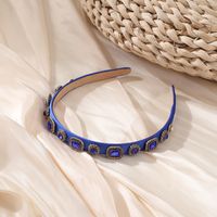 Barocker Stil Einfarbig Legierung Tuch Strass Handgemacht Diamant Haarband sku image 3