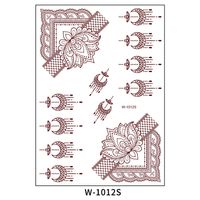 Ethnic Style Semi-permanent Brown Red Indian Hannah Waterproof Lace Tattoo Sticker sku image 23