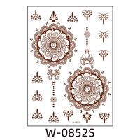 Ethnic Style Semi-permanent Brown Red Indian Hannah Waterproof Lace Tattoo Sticker sku image 7