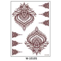 Ethnic Style Semi-permanent Brown Red Indian Hannah Waterproof Lace Tattoo Sticker sku image 21