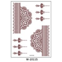 Ethnic Style Semi-permanent Brown Red Indian Hannah Waterproof Lace Tattoo Sticker sku image 22