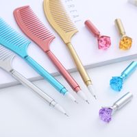 Good-looking Diamond Comb Shape Gel Pen Cute Stationery Student Ball Pen Office Supplies Syringe Signature Pen main image 4
