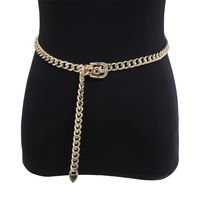 Simple Style Solid Color Aluminum Plating Chain Women's Chain Belts main image 4