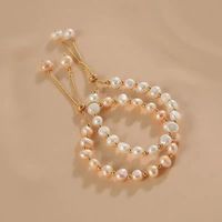 Elegant Simple Style Round Imitation Pearl Beaded Plating Women's Bracelets main image 5