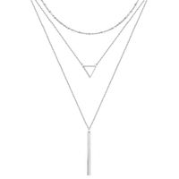 Streetwear Geometric Stainless Steel Layered Necklaces main image 3