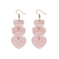 1 Pair Ig Style Sweet Heart Shape Alloy Shell Drop Earrings sku image 1