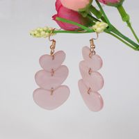 1 Pair Ig Style Sweet Heart Shape Alloy Shell Drop Earrings main image 4