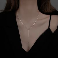 Elegant Einfarbig Kupfer Überzug Halskette main image 6