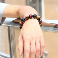 Retro Ethnic Style Ball Tiger Eye Polishing Bracelets main image 4