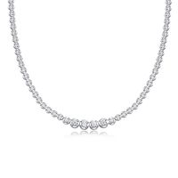 Luxurious Geometric Sterling Silver Moissanite Necklace In Bulk main image 3