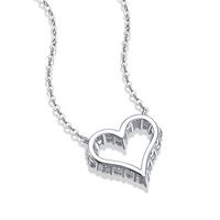 Lady Heart Shape Sterling Silver Moissanite Pendant Necklace In Bulk main image 3