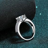 Luxurious Geometric Sterling Silver Moissanite High Carbon Diamond Rings In Bulk main image 3