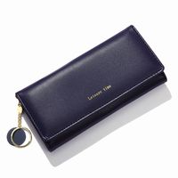 Women's Letter Solid Color Pu Leather Hidden Buckle Wallets main image 5