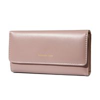 Women's Letter Solid Color Pu Leather Hidden Buckle Wallets main image 4