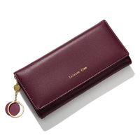 Women's Letter Solid Color Pu Leather Hidden Buckle Wallets main image 2