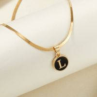 Simple Style Letter Alloy Copper Plating Women's Pendant Necklace main image 5