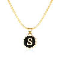 Simple Style Letter Alloy Copper Plating Women's Pendant Necklace sku image 19