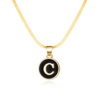 Simple Style Letter Alloy Copper Plating Women's Pendant Necklace sku image 3